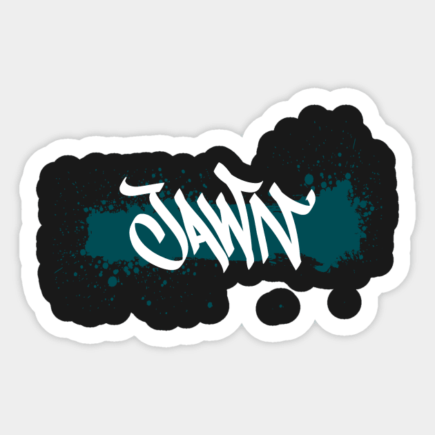 Jawn Tag - White Sticker by Tailgate Team Tees